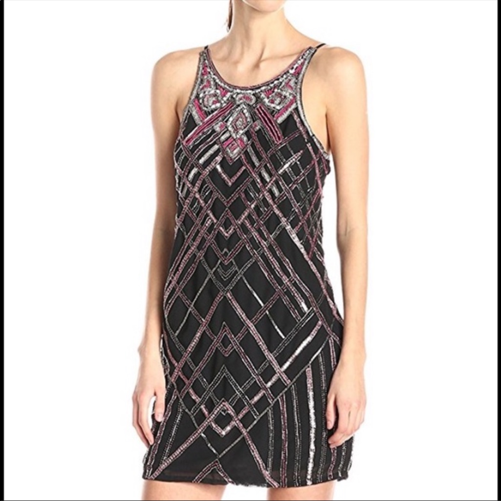 Parker Beaded & Sequins Dress